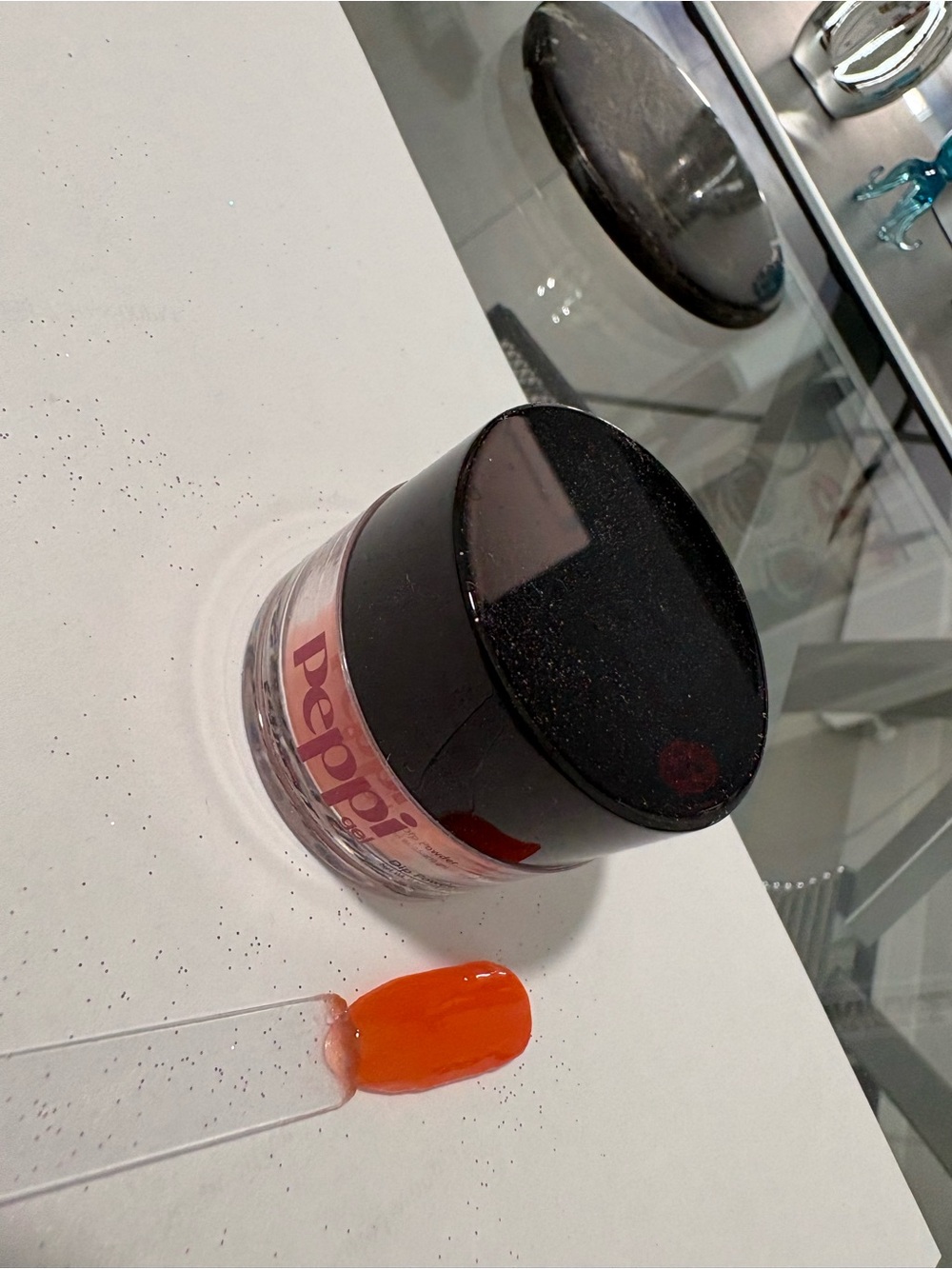 Peppi Gel Candy Curse orange temperature changing dip nail powder